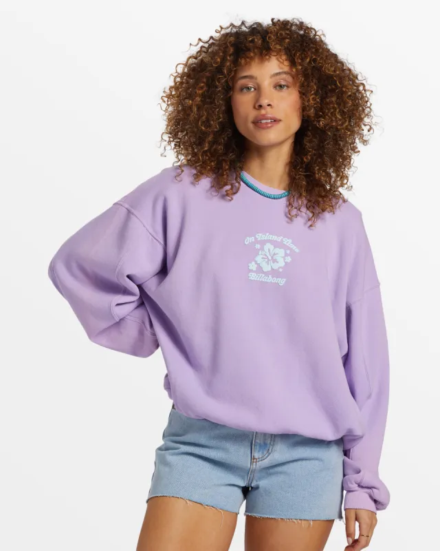 Aloha Kendal Crew Neck Sweatshirt - Tulip sold by Billabong