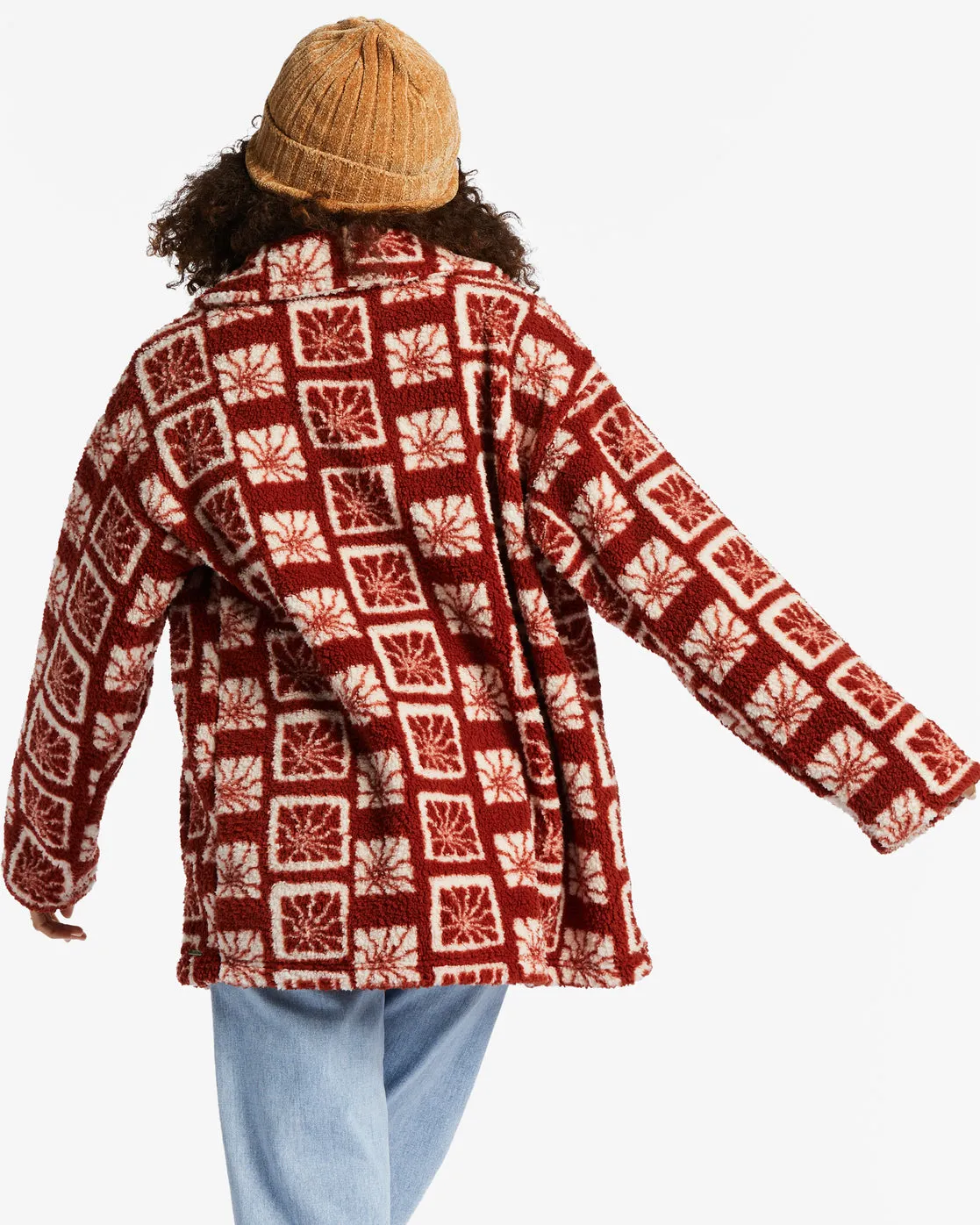 Fairbanks Button-Up Teddy Bear Jacket - Deep Sienna sold by Billabong product image thumbnail 4