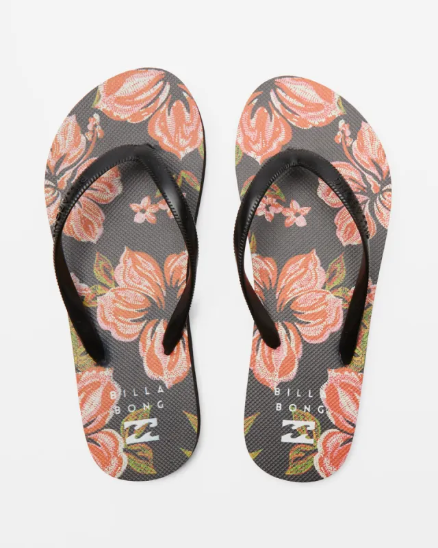 Dama Rubber Flip Flop Sandals - Black Pebble 2 sold by Billabong