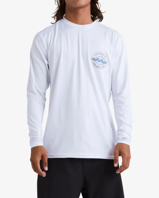 Rotor Diamond Loose Fit Long Sleeve Surf Tee - White sold by Billabong