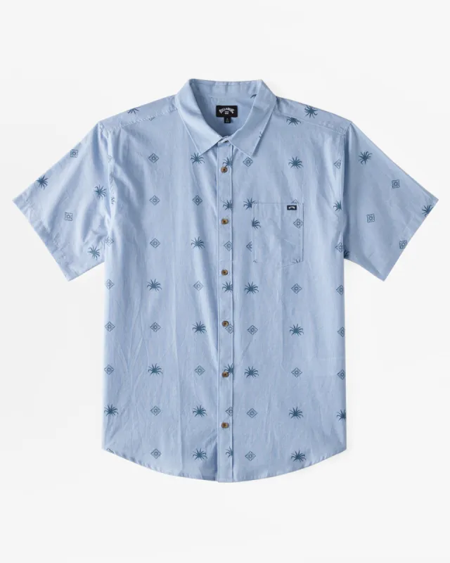 Boys Sundays Mini Short Sleeve Shirt - Blue Suede sold by Billabong