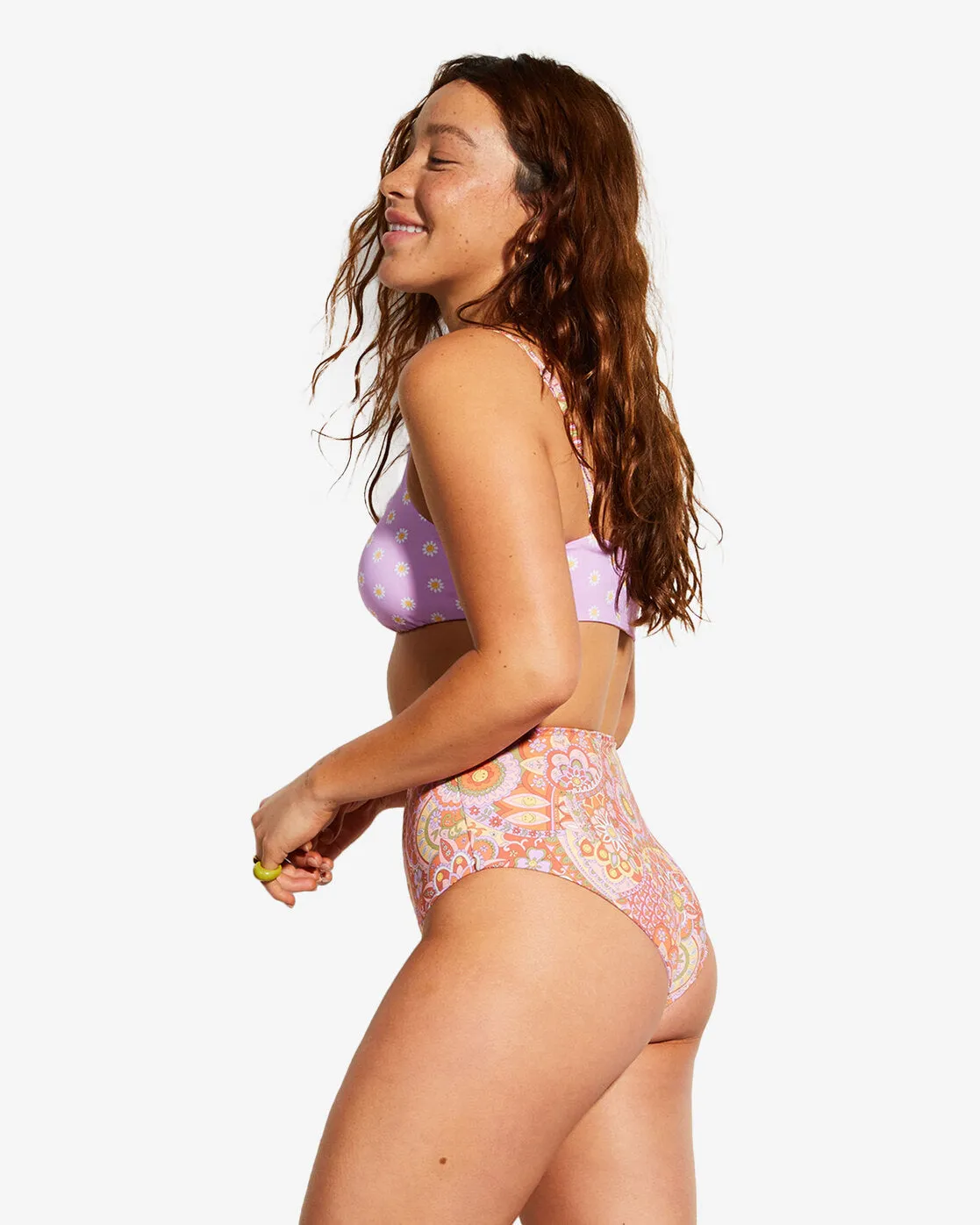Billabong X Smiley Good Times Hi Retro Reversible High Leg Bikini Bottoms - Multi sold by Billabong product image thumbnail 3
