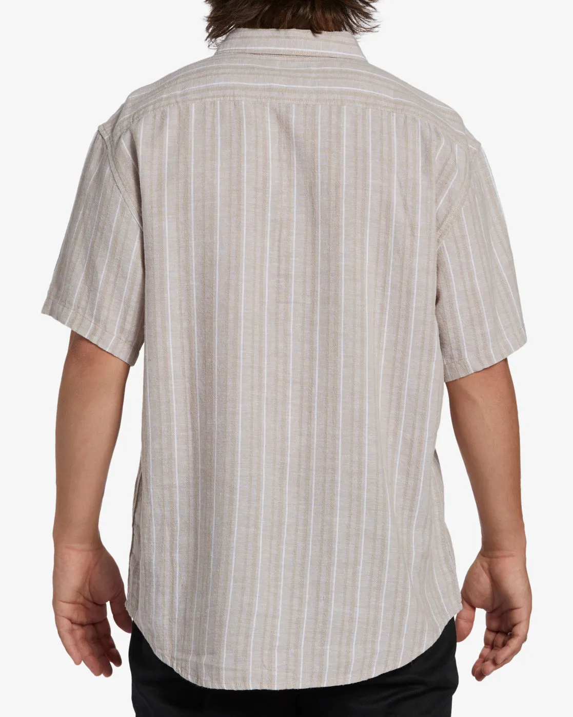 All Day Stripe Short Sleeve Shirt - Stone sold by Billabong product image thumbnail 4