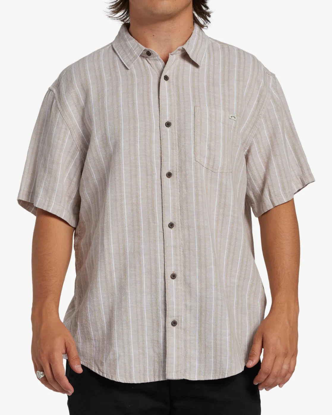 All Day Stripe Short Sleeve Shirt - Stone sold by Billabong product image thumbnail 2