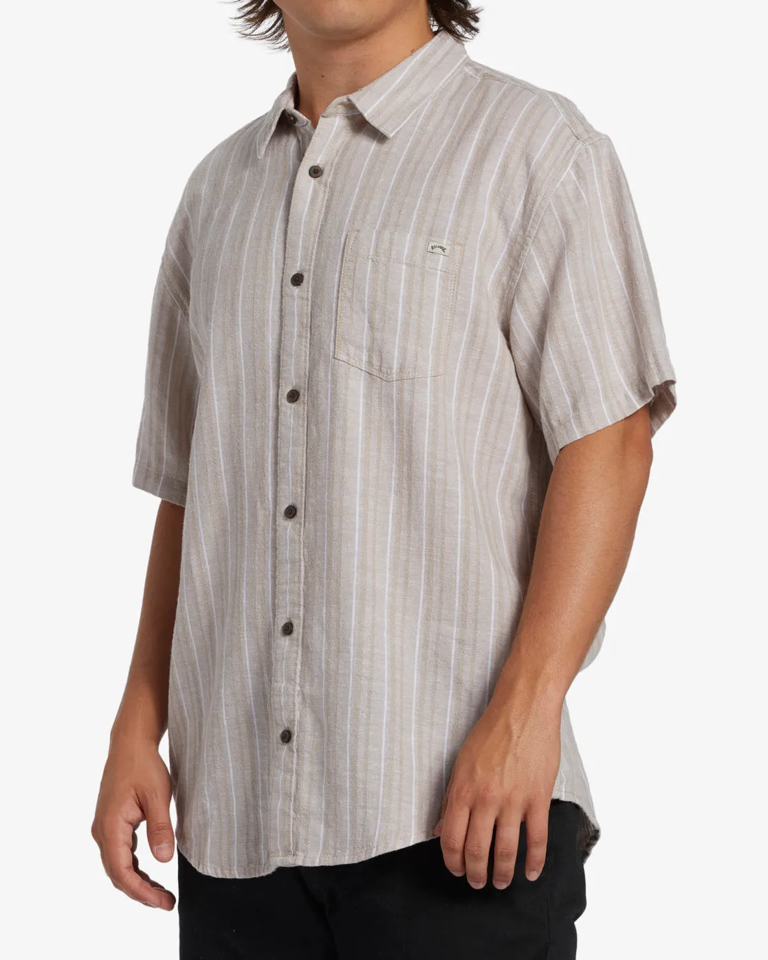 All Day Stripe Short Sleeve Shirt - Stone sold by Billabong product image thumbnail 3
