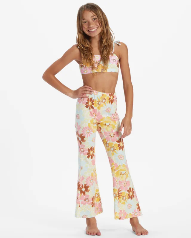 Girls Flower Power Crop Pants - Flamingo sold by Billabong