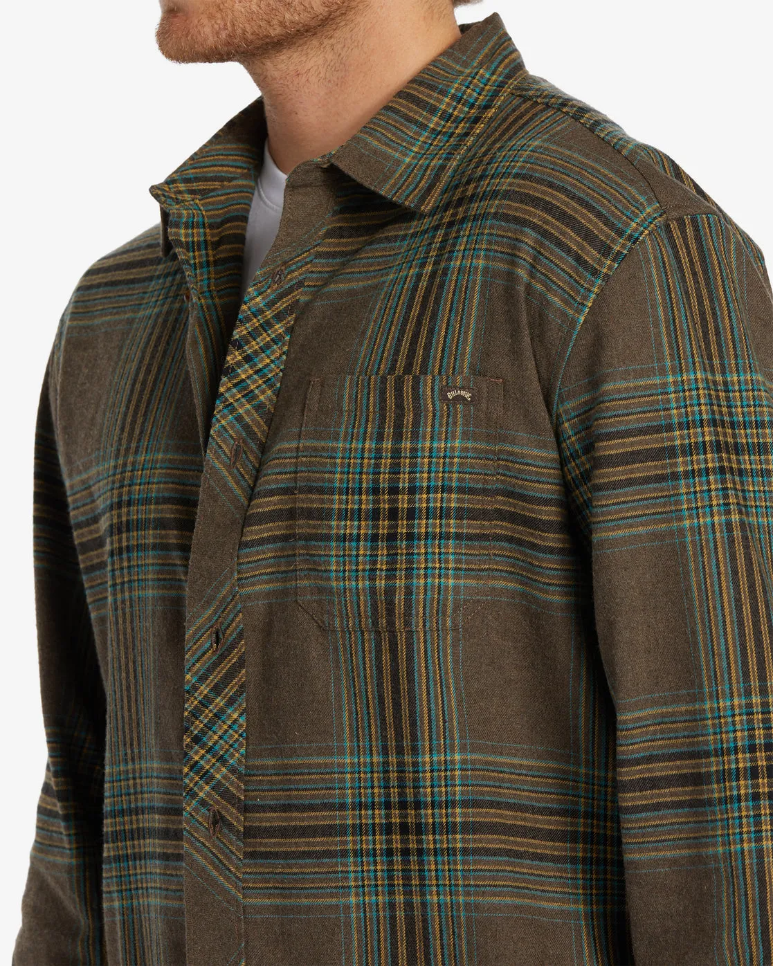 Coastline Flannel Long Sleeve Shirt - Mocha sold by Billabong product image thumbnail 4