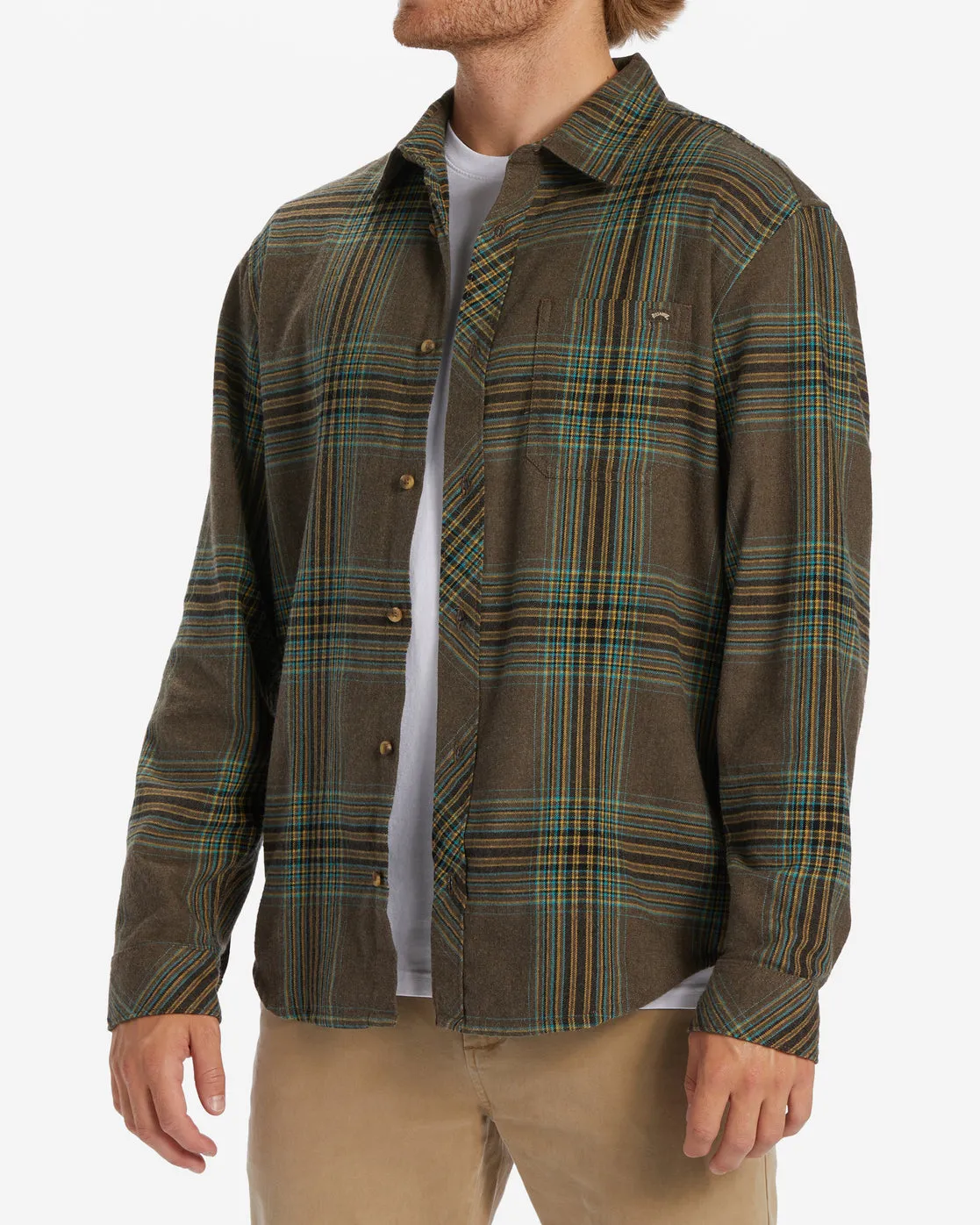 Coastline Flannel Long Sleeve Shirt - Mocha sold by Billabong product image thumbnail 2