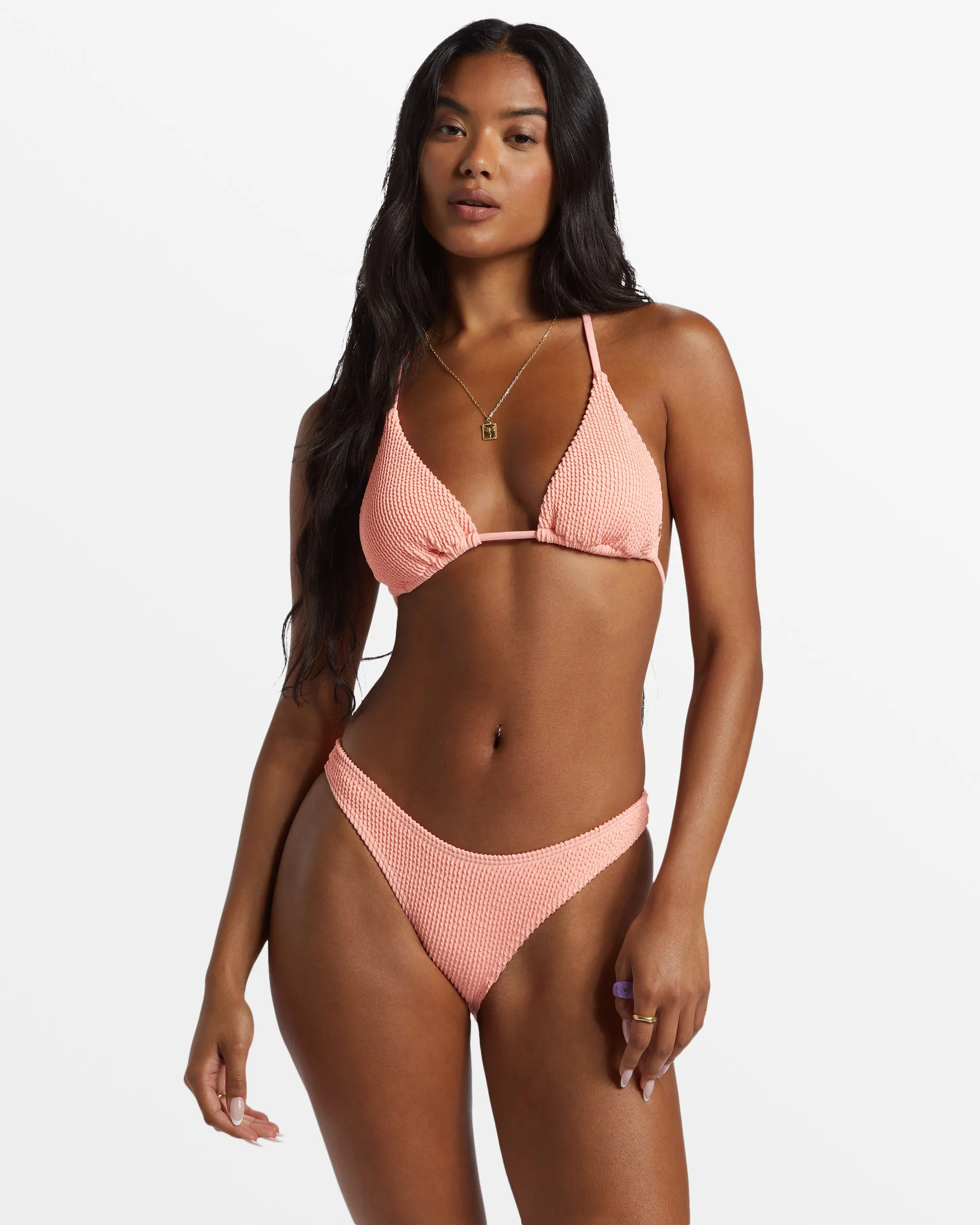 Summer High Multi-Way Triangle Bikini Top - Peach Tart sold by Billabong