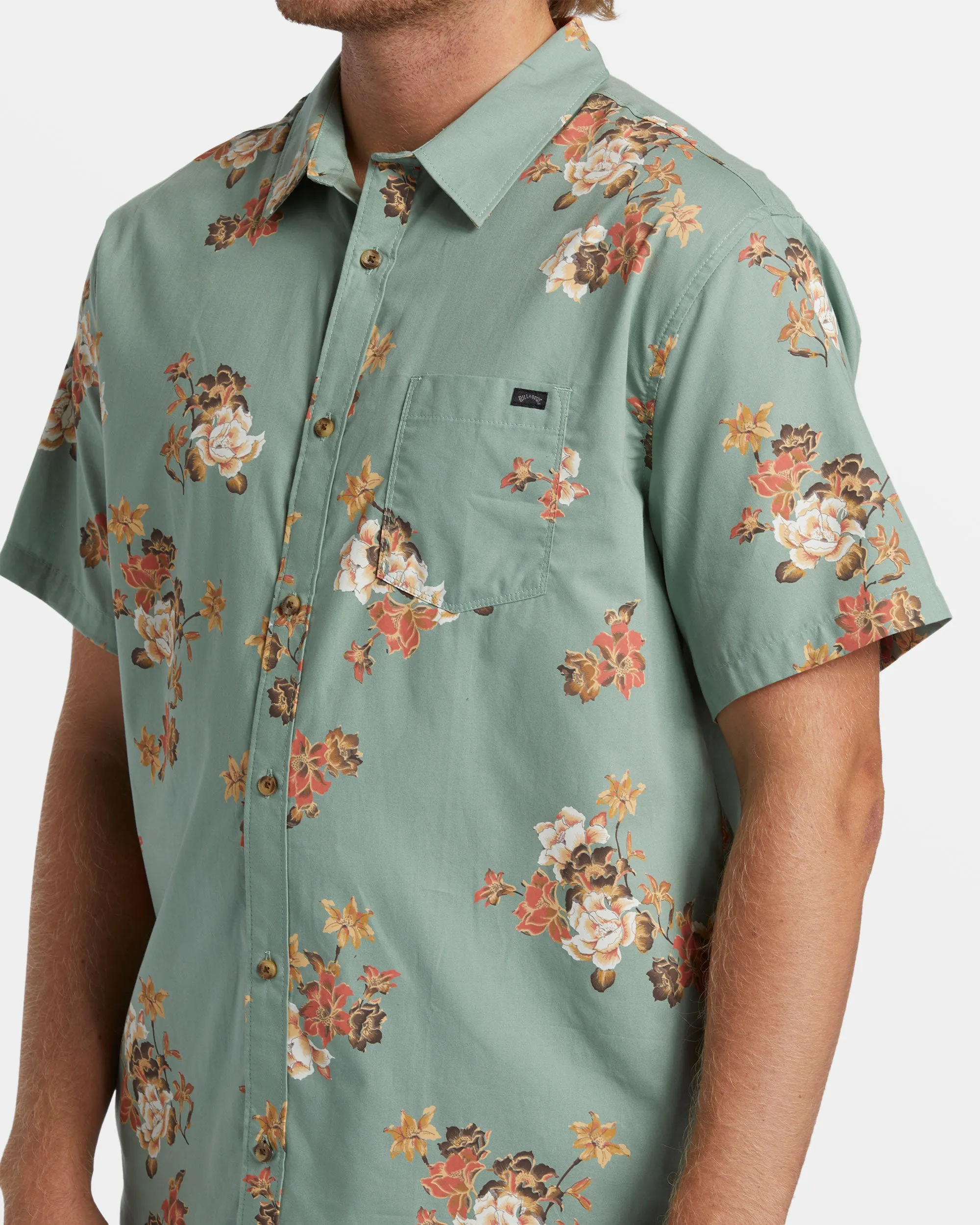 Sundays Mini Short Sleeve Shirt - Sage sold by Billabong product image thumbnail 4