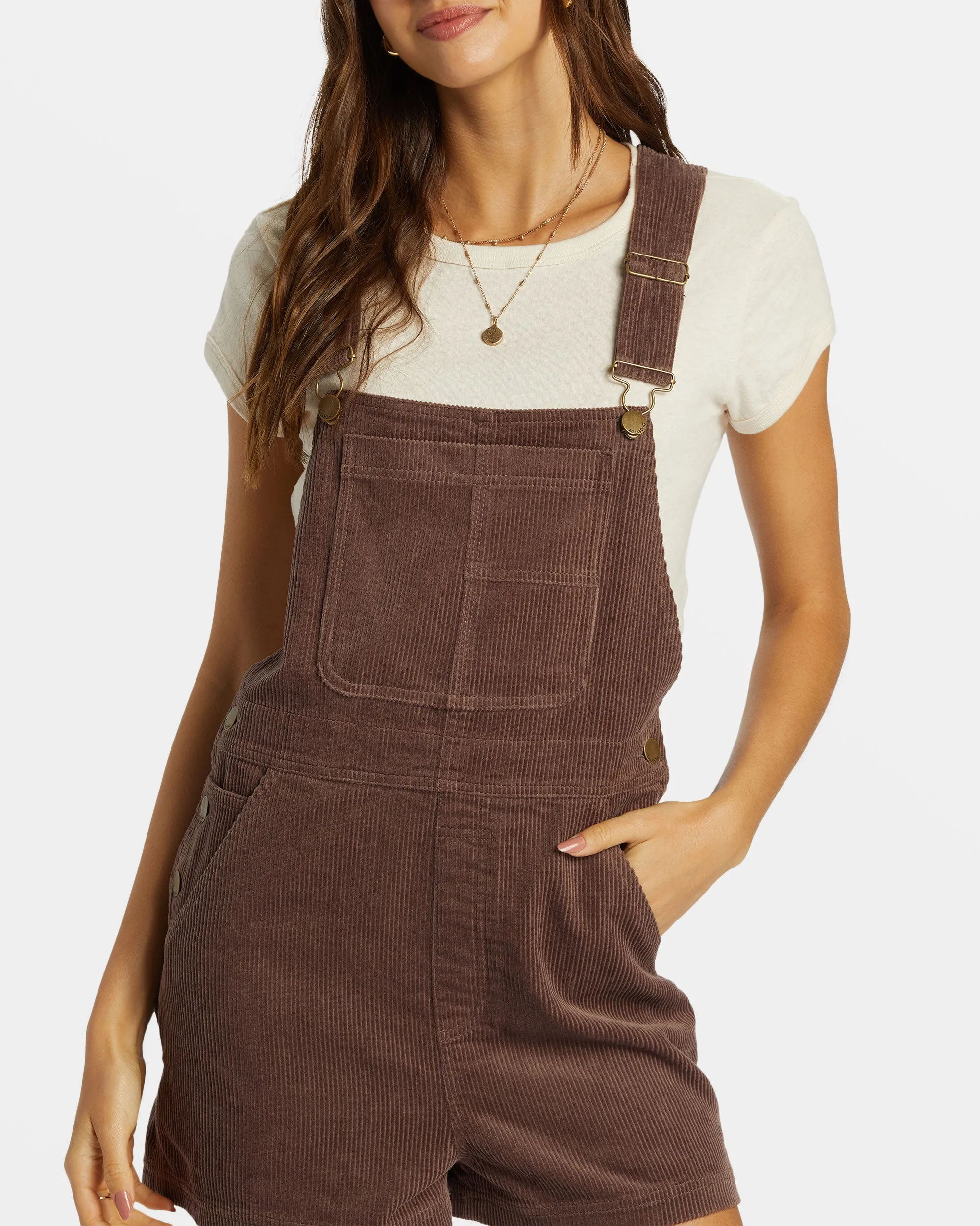 Sand Canyon Corduroy Shortall Romper - Kona sold by Billabong product image thumbnail 4