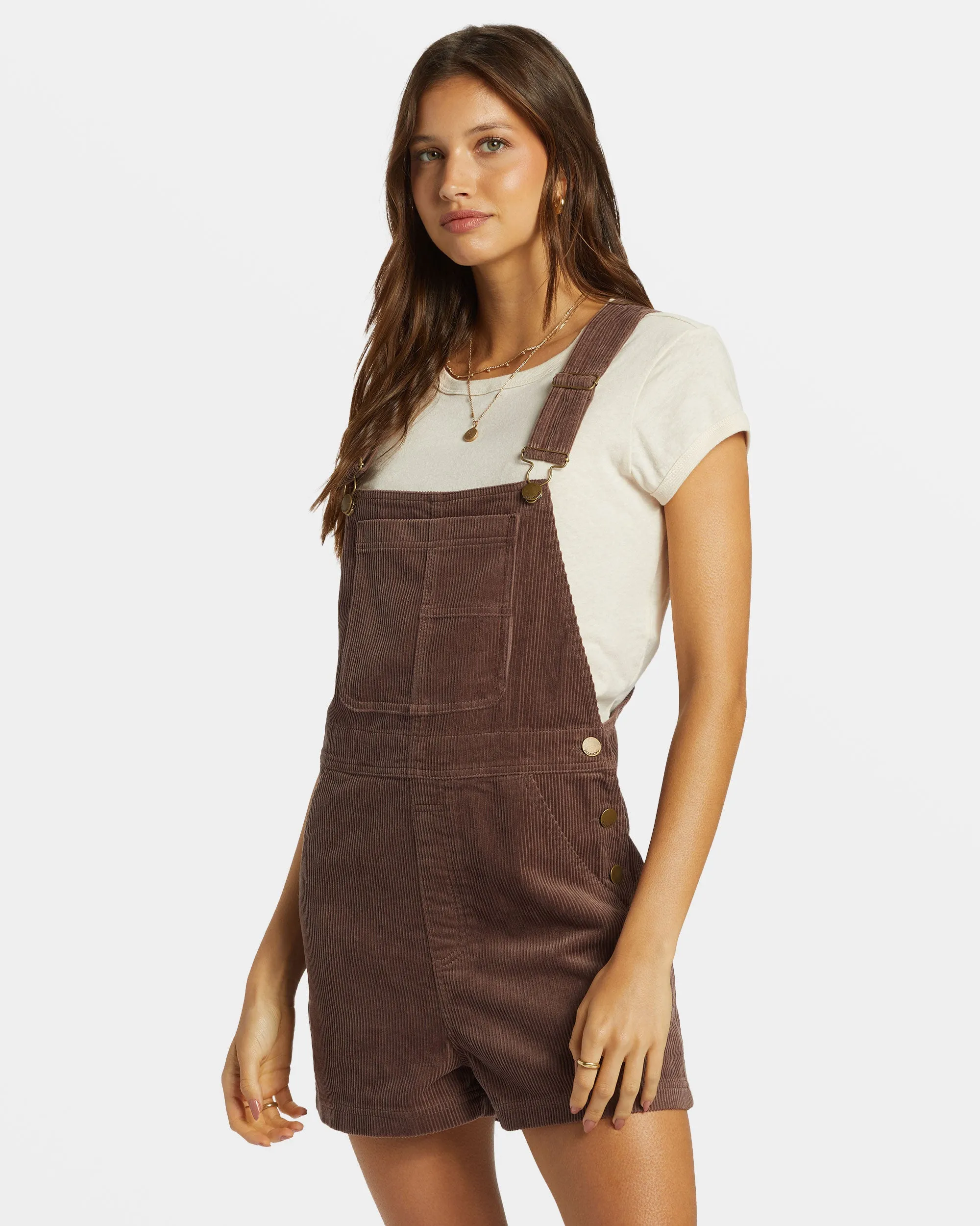 Sand Canyon Corduroy Shortall Romper - Kona sold by Billabong product image thumbnail 3