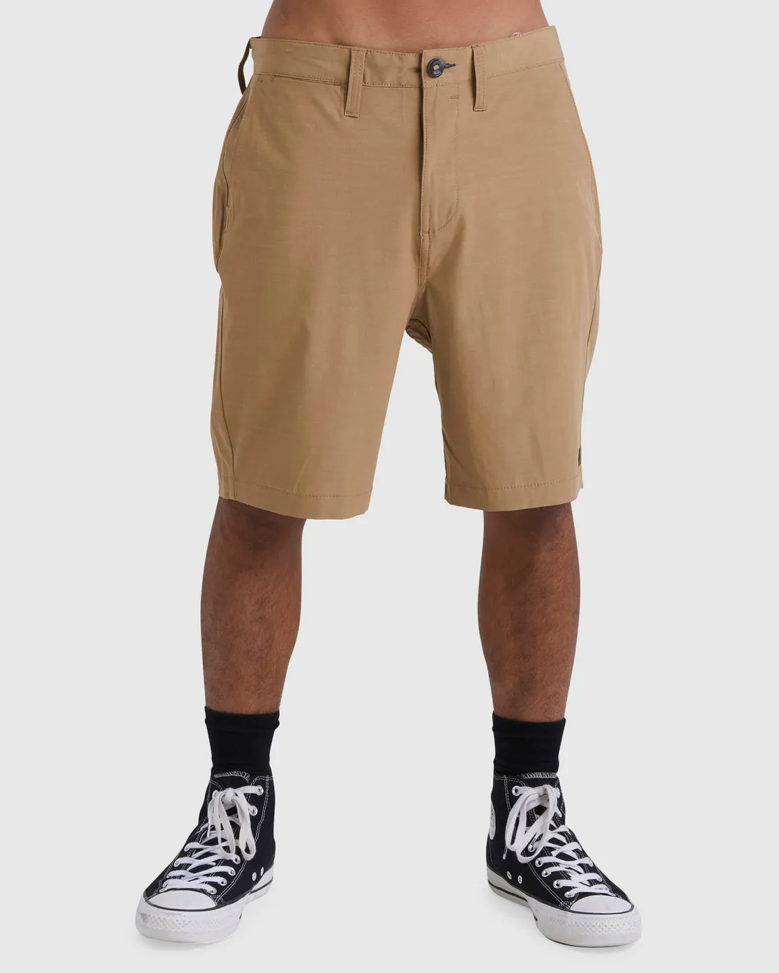 Crossfire Solid 20" Hybrid Submersible Shorts - Gravel sold by Billabong