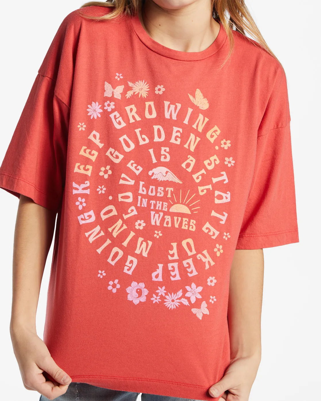 Girls Good Vibes T-Shirt - Red Rock sold by Billabong product image thumbnail 4