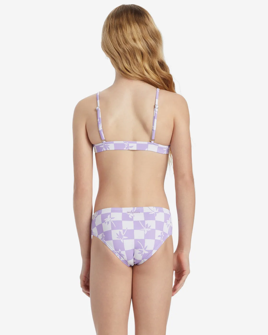 Girls Check Your Palm Banded Tri Set Bikini Set - Peaceful Lilac sold by Billabong product image thumbnail 3