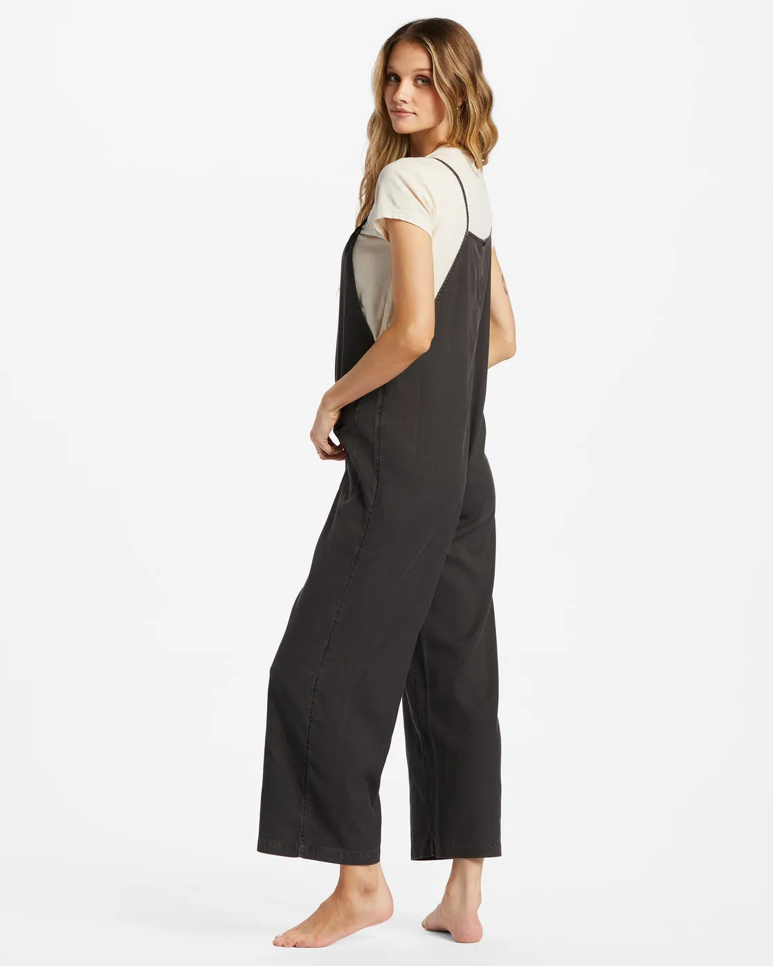 Beach Cruiser Wide-Leg Overalls - Off Black 1 sold by Billabong product image thumbnail 3