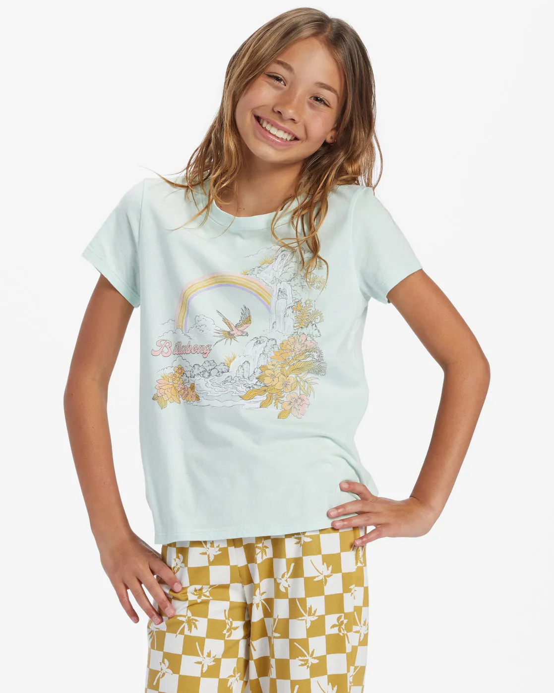 Girls Flock To Paradise T-Shirt - Sweet Mint sold by Billabong
