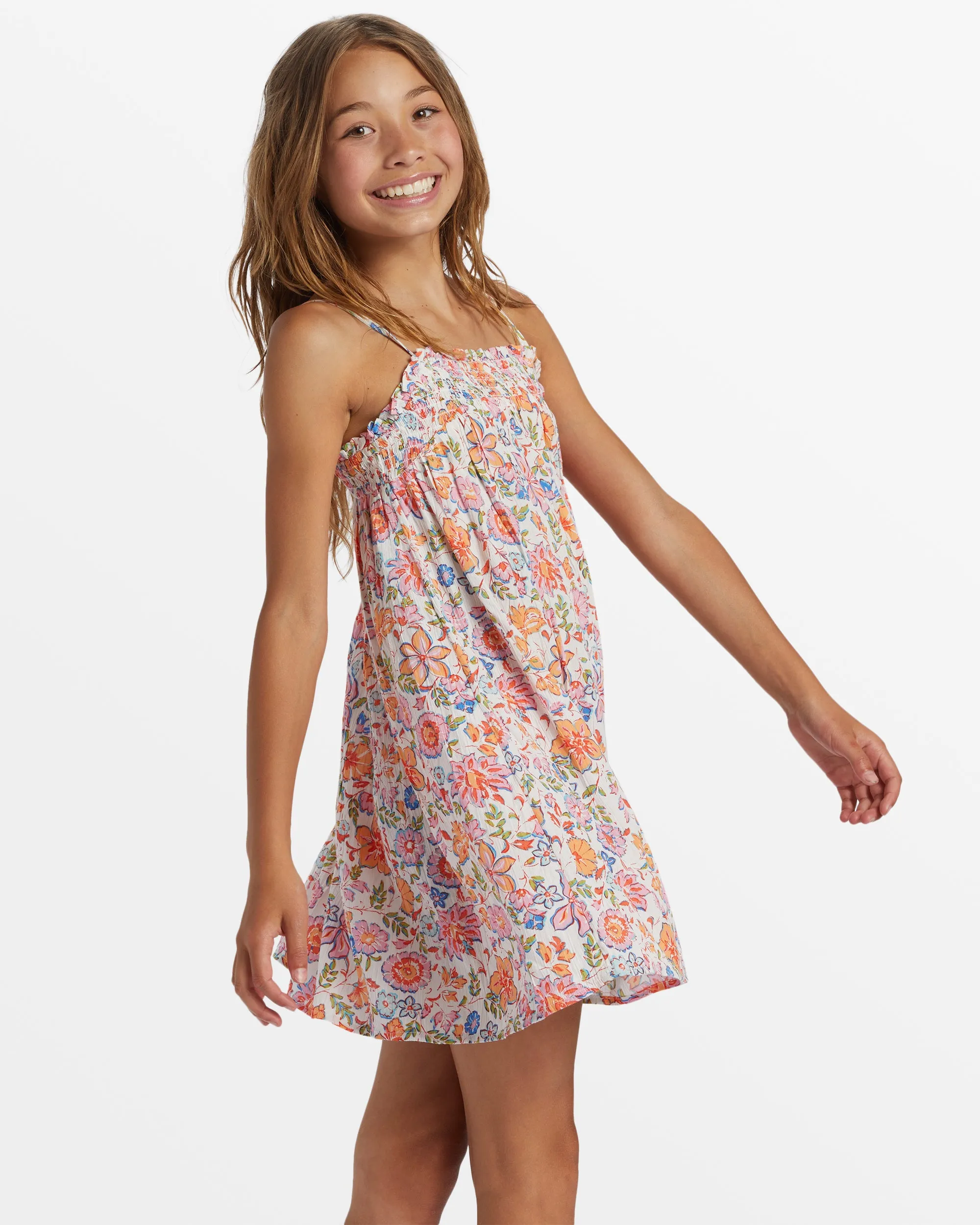 Girls Sunshine Fun Flowy Mini Dress - Pink Dream sold by Billabong product image thumbnail 4