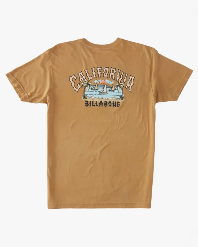CA Sailing Arch T-Shirt - Dusty Gold sold by Billabong