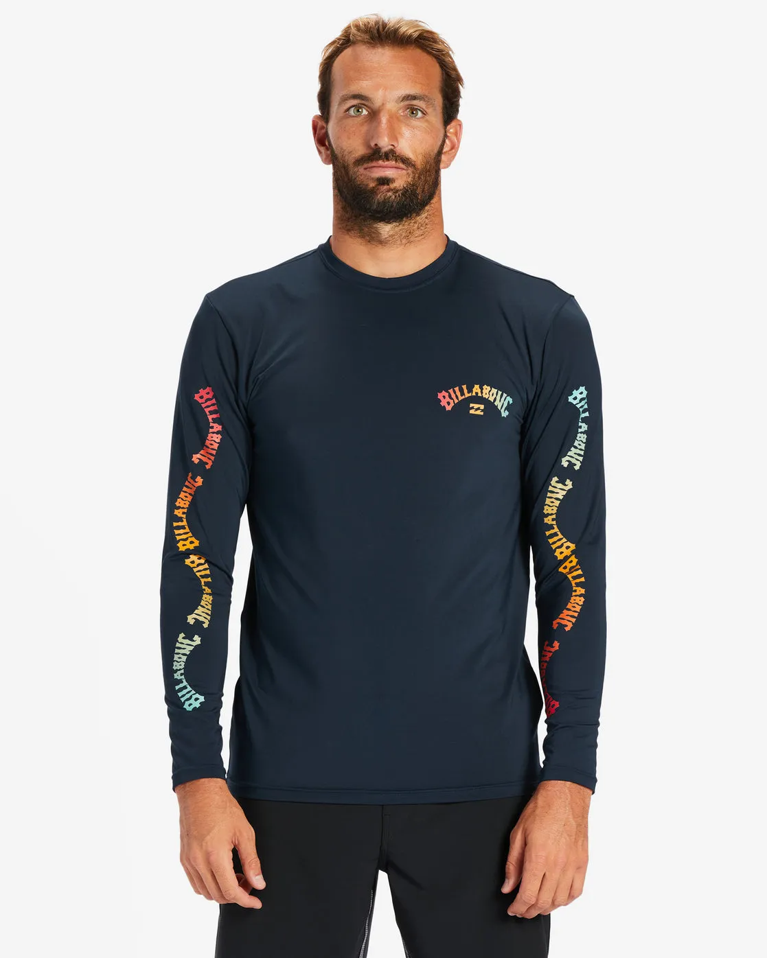 Snaking Arches Long Sleeve UPF 50 Surf T-Shirt - Navy sold by Billabong