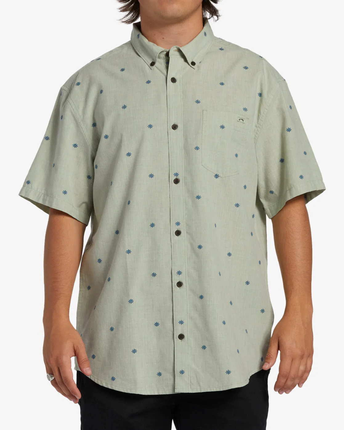All Day Jacquard Short Sleeve Shirt - Seafoam sold by Billabong