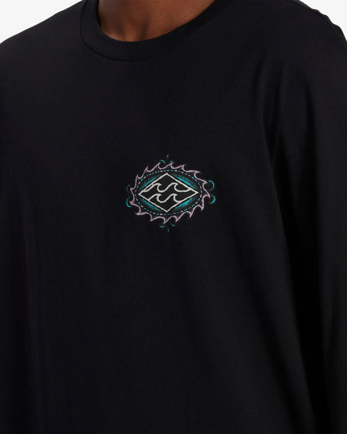 Crayon Wave Long Sleeve T-Shirt - Black sold by Billabong product image thumbnail 3