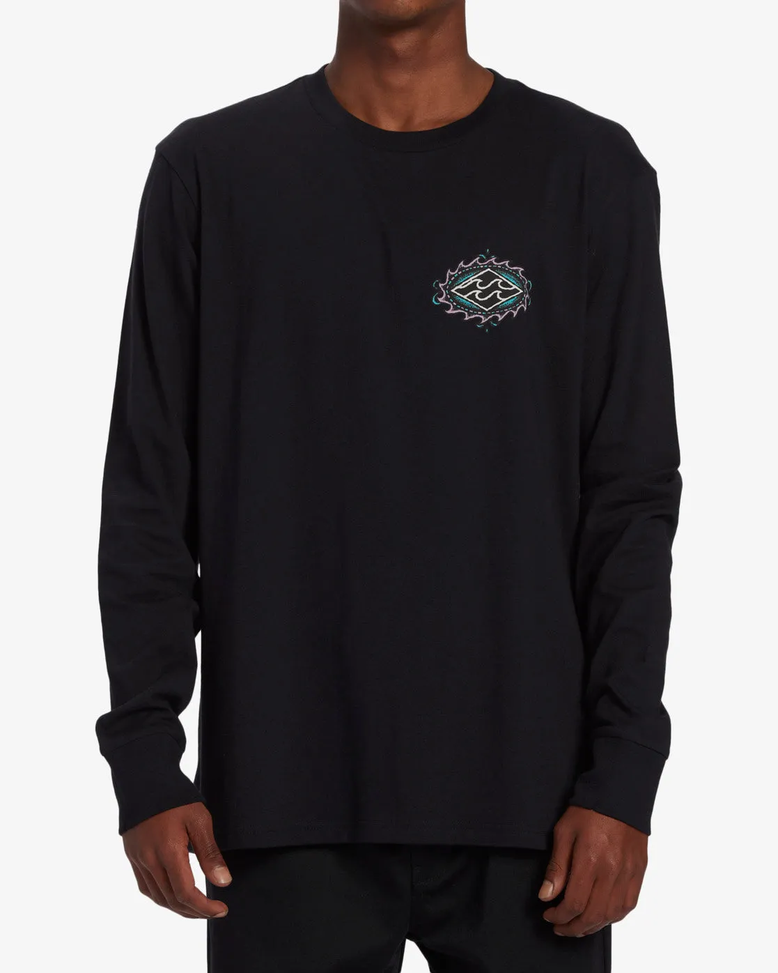 Crayon Wave Long Sleeve T-Shirt - Black sold by Billabong product image thumbnail 2