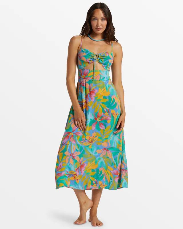 Red Hot Cut-Out Midi Dress - Marina made by Billabong