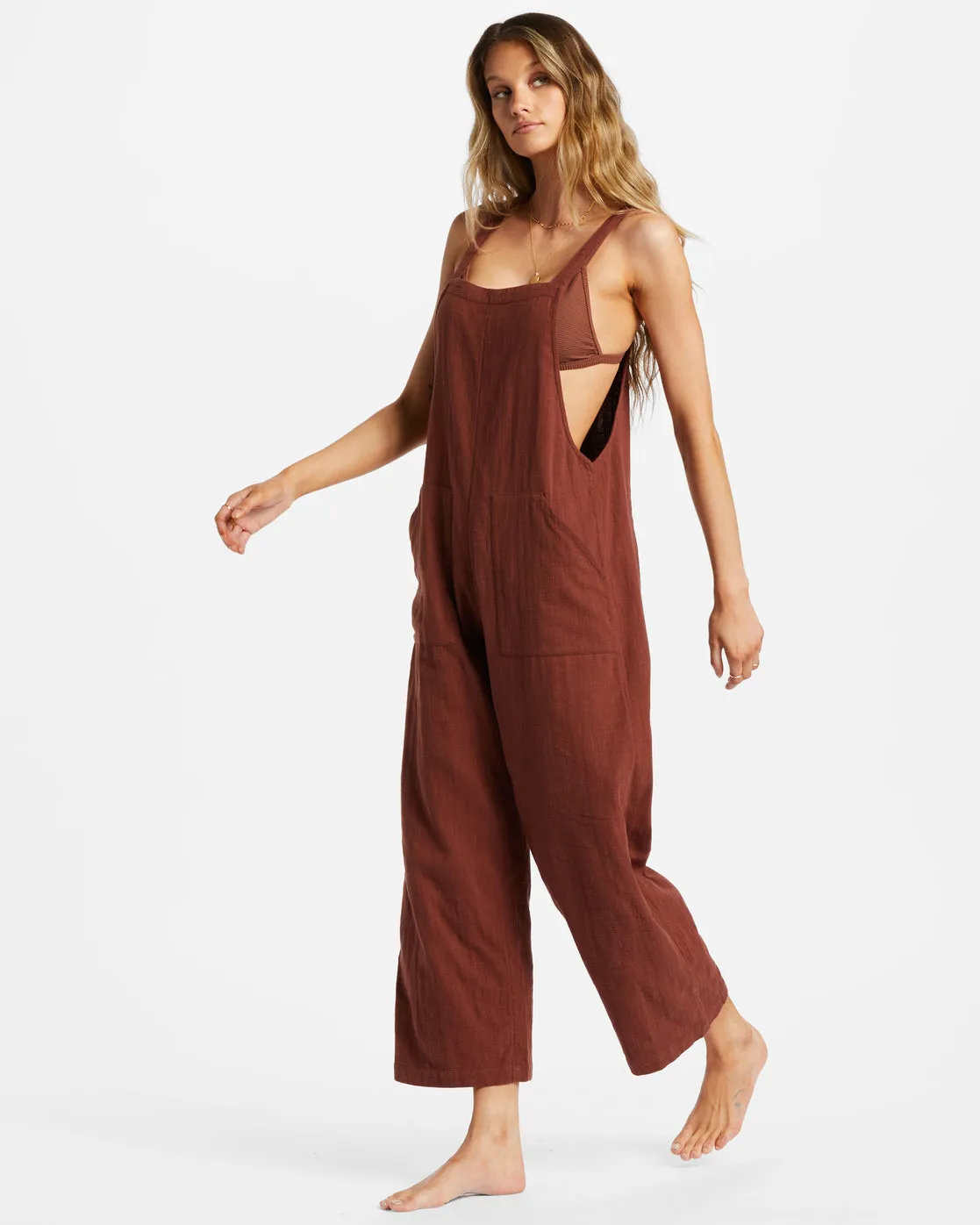 Pacific Time Strappy Jumpsuit - Mocha sold by Billabong product image thumbnail 2