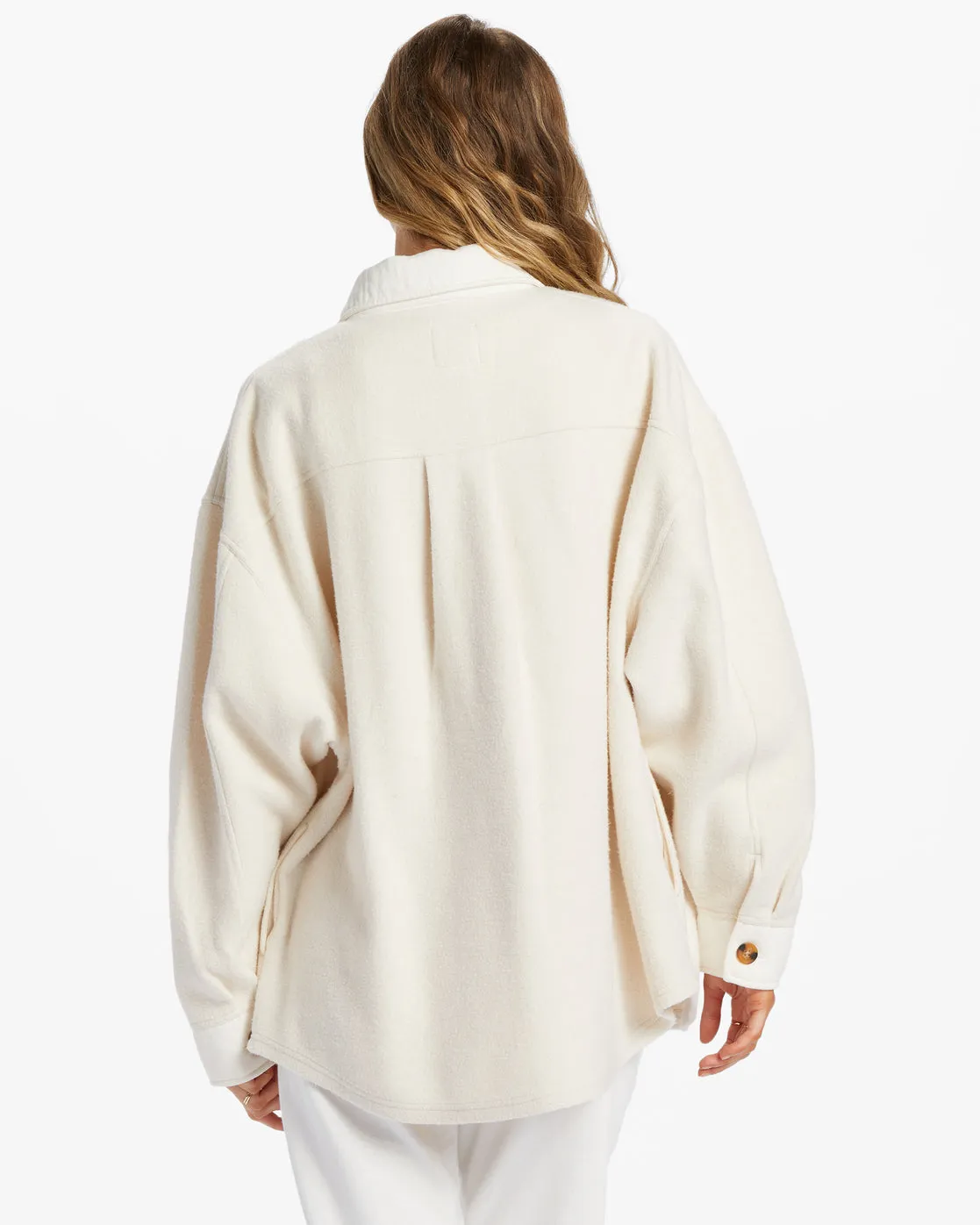 Anytime Shacket Oversized Button-Through Jacket - White Cap sold by Billabong product image thumbnail 3