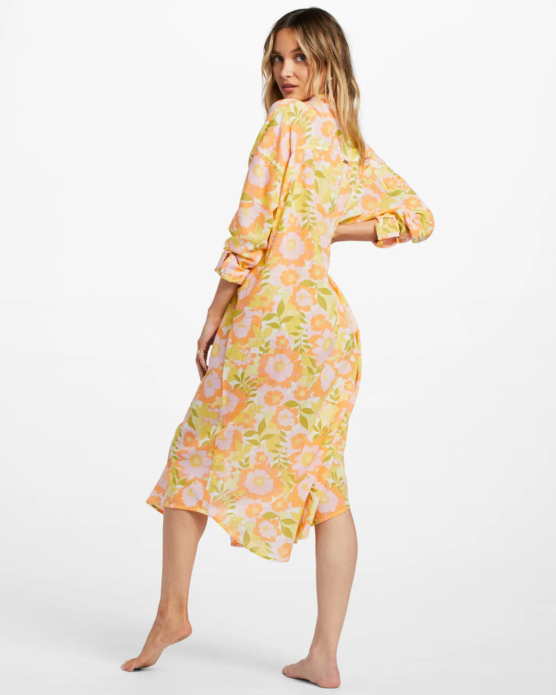 Daylight Dreamin Midi Shirt Swim Cover-Up - Orange Peel sold by Billabong product image thumbnail 4
