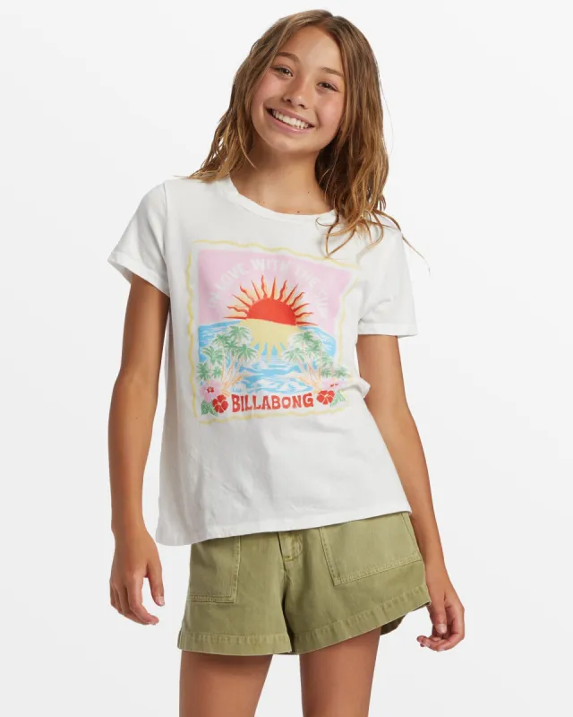Girl's Sunshine Love T-Shirt - Salt Crystal sold by Billabong