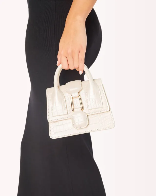 ABBY HANDLE BAG - BONE CROC sold by Billini