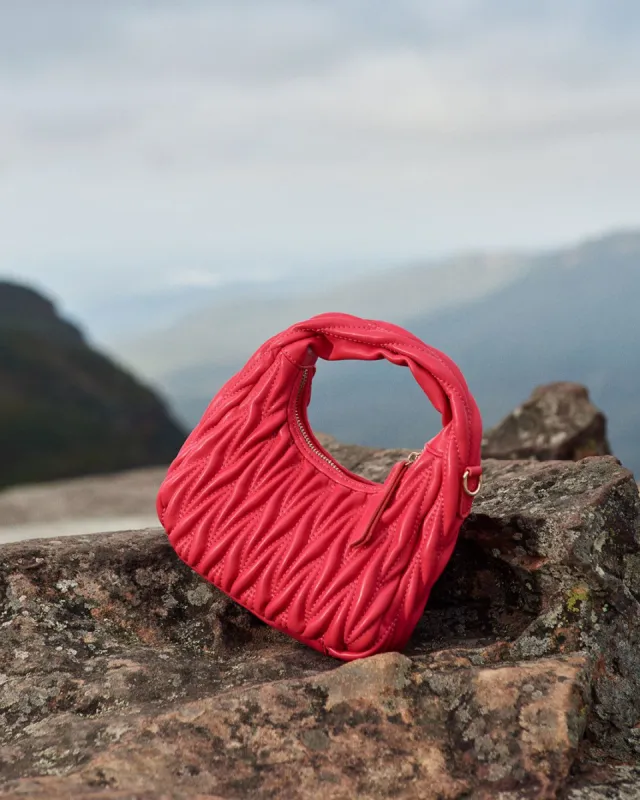 MORGAN HANDLE BAG - WILD BERRY QUILTED sold by Billini