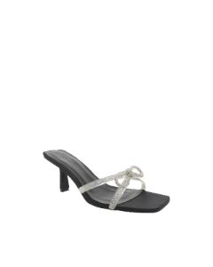 FABIA - BLACK SATIN-DIAMANTE sold by Billini