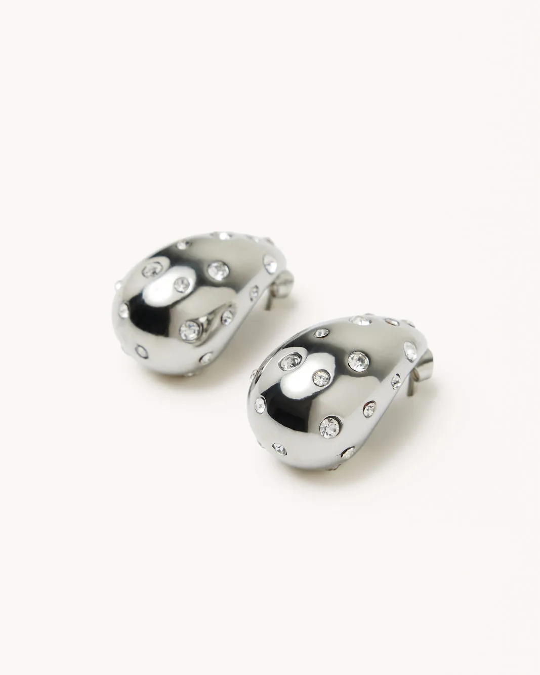 GIO EARRING - DARK SILVER-SILVER DIAMANTE sold by Billini product image thumbnail 2