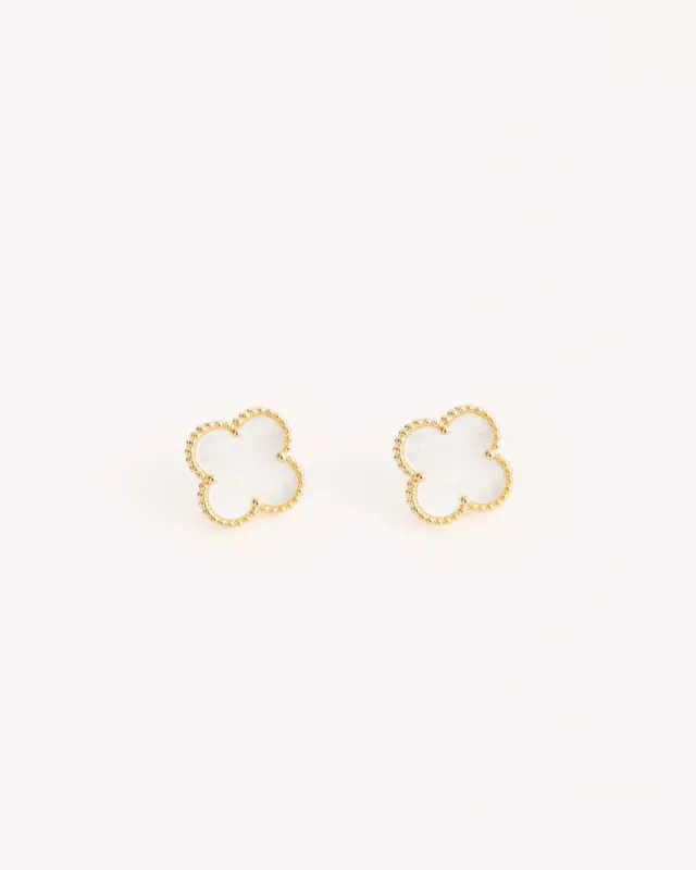 VANESSA EARRINGS - PEARL-GOLD sold by Billini