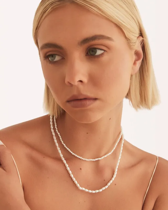 BRALLY NECKLACE - 2PK - PEARL sold by Billini