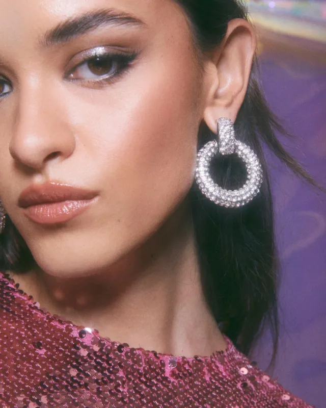 DENI EARRING - SILVER-DIAMANTE sold by Billini