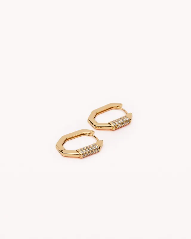 GINGER HOOP EARRINGS - GOLD PLATED 18K made by Billini