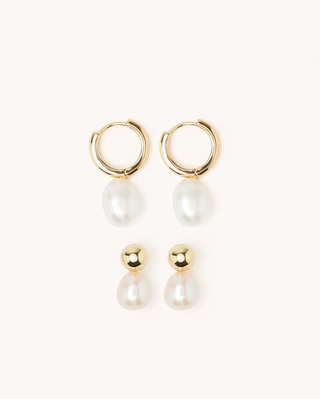 IVY EARRING 2 PACK - GOLD-PEARL sold by Billini