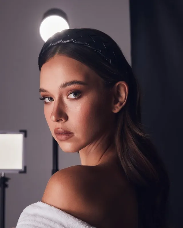 SAMMY WOVEN HEADBAND - BLACK sold by Billini