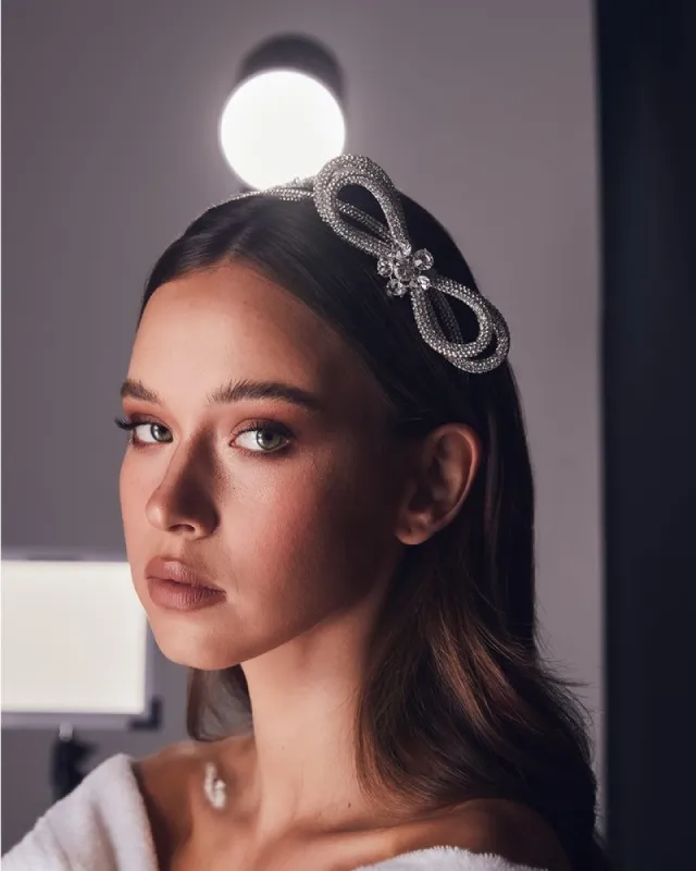 ELLE DIAMANTE HEADBAND & CLIP - SILVER sold by Billini