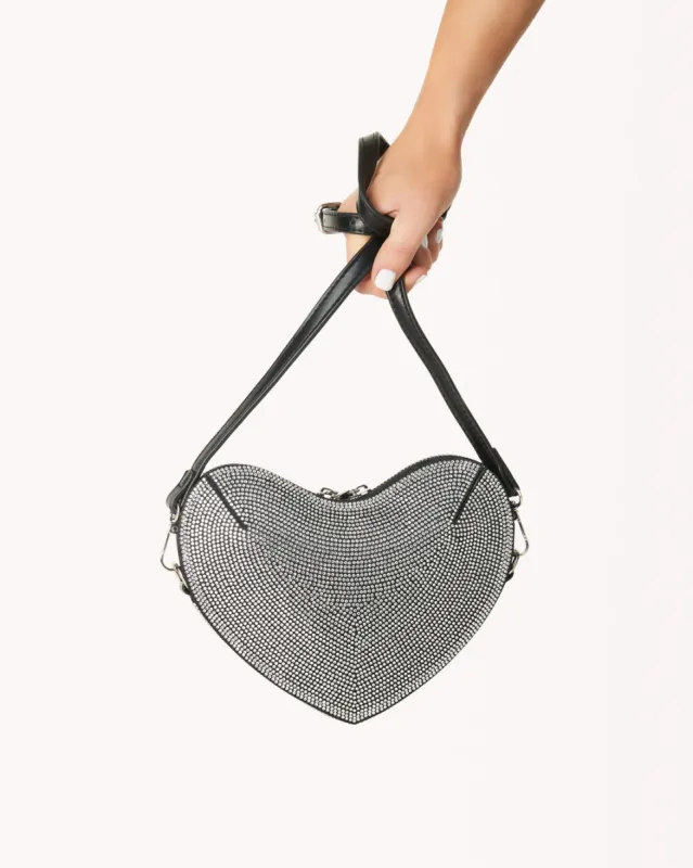 LELLO CROSS BODY BAG - BLACK-SILVER DIAMANTE sold by Billini