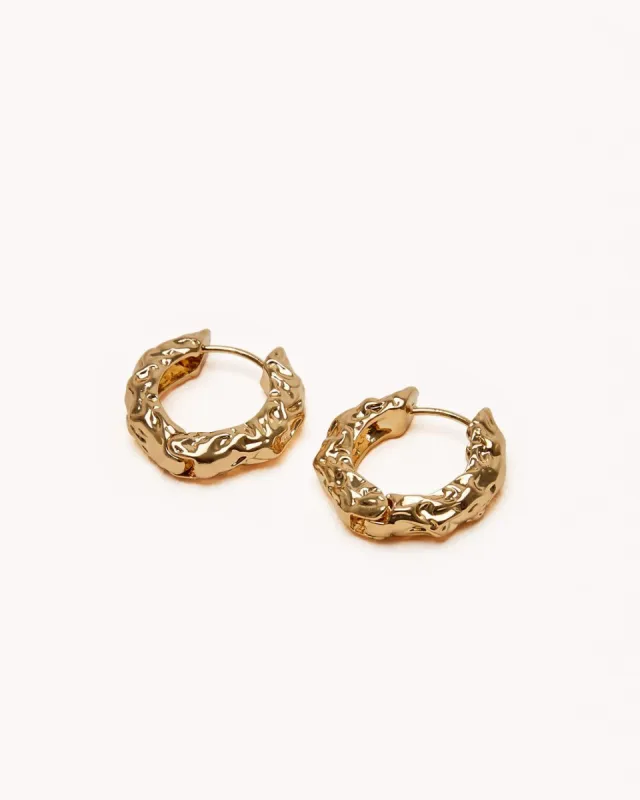 FREYA HOOP EARRING - GOLD sold by Billini