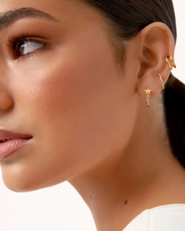 GABRIELLE HOOP EARRING PACK  - GOLD PLATED 18K sold by Billini