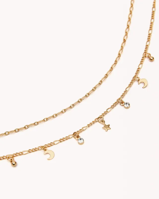 GRETTA ANKLET 2 PACK - GOLD PLATED 18K made by Billini