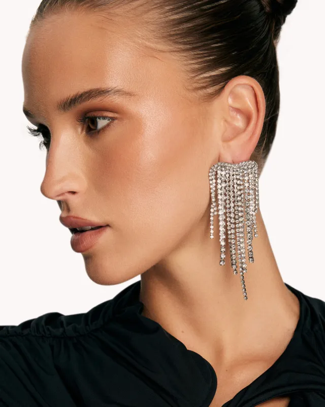 PIO EARRING - SILVER DIAMANTE sold by Billini