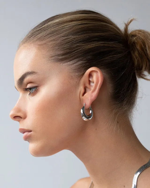 ANABELLE HOOP EARRING - SILVER sold by Billini