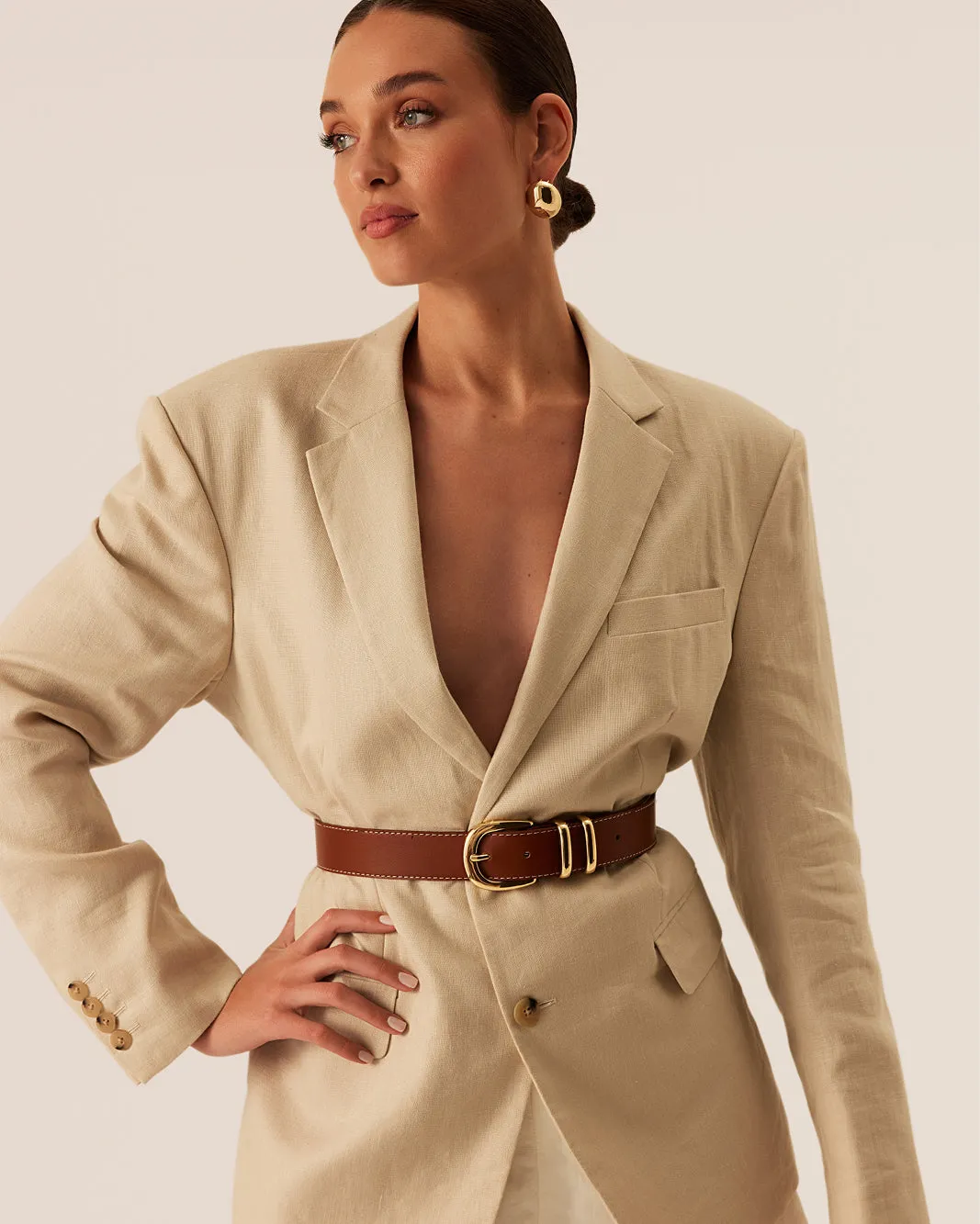 AMANI BELT - TAN-GOLD sold by Billini product image thumbnail 4